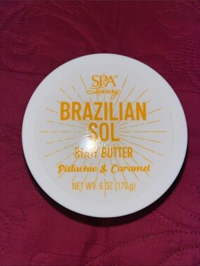 Brazilian Sol Body Butter - Pistachio & Caramel (White Jar)
